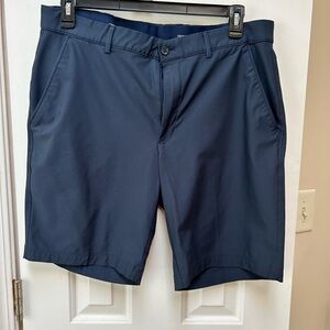 Greg Norman Collection Navy Performance Flat-Front Shorts
